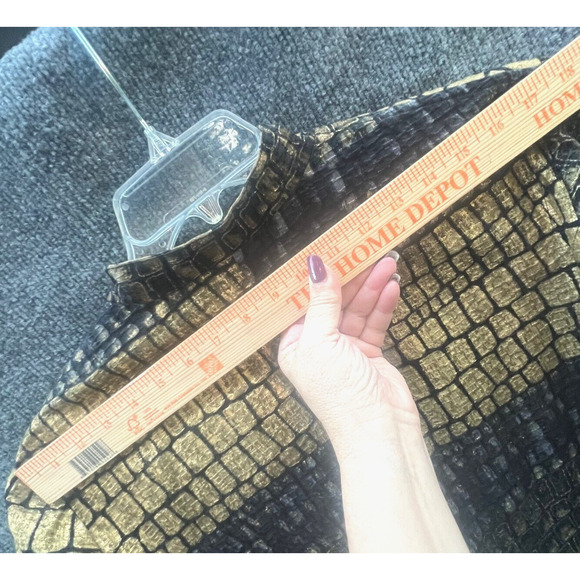 Chicos Blazer Jacket Womens 3 Large Black Gold Metallic Snake Artsy Classic - Picture 9 of 10